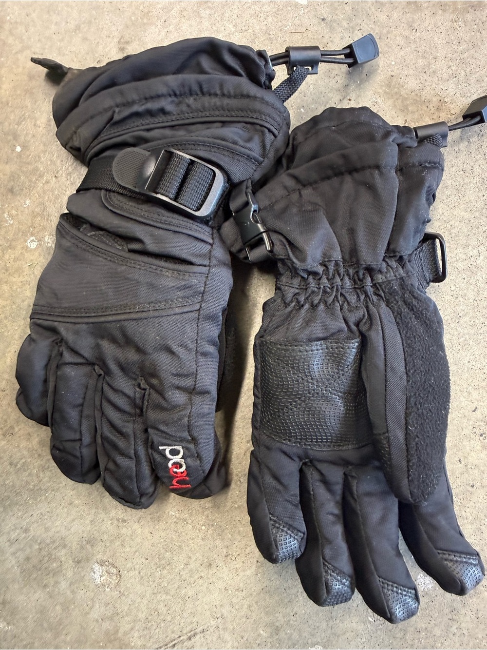 Head Men's Black Insulated Winter Gloves with Grip Panels